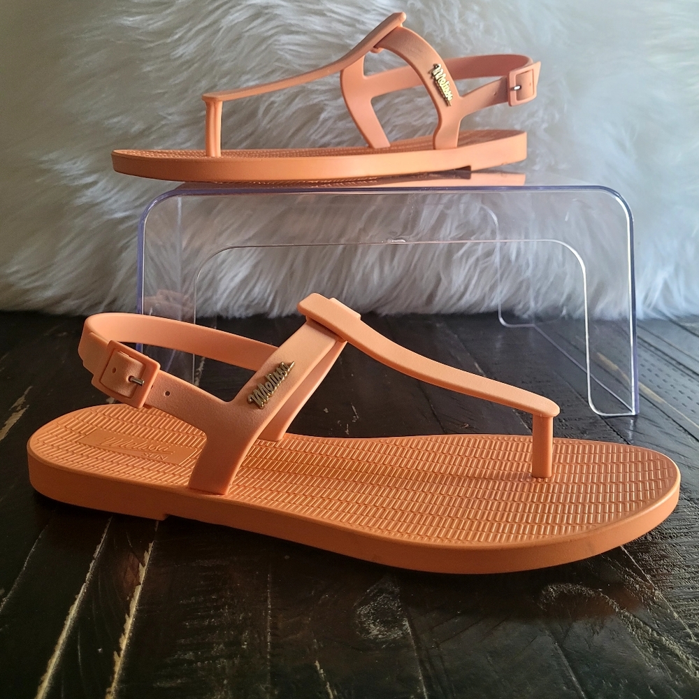 NEW Melissa Sun T Strap Thong Sandals Women's Size 8